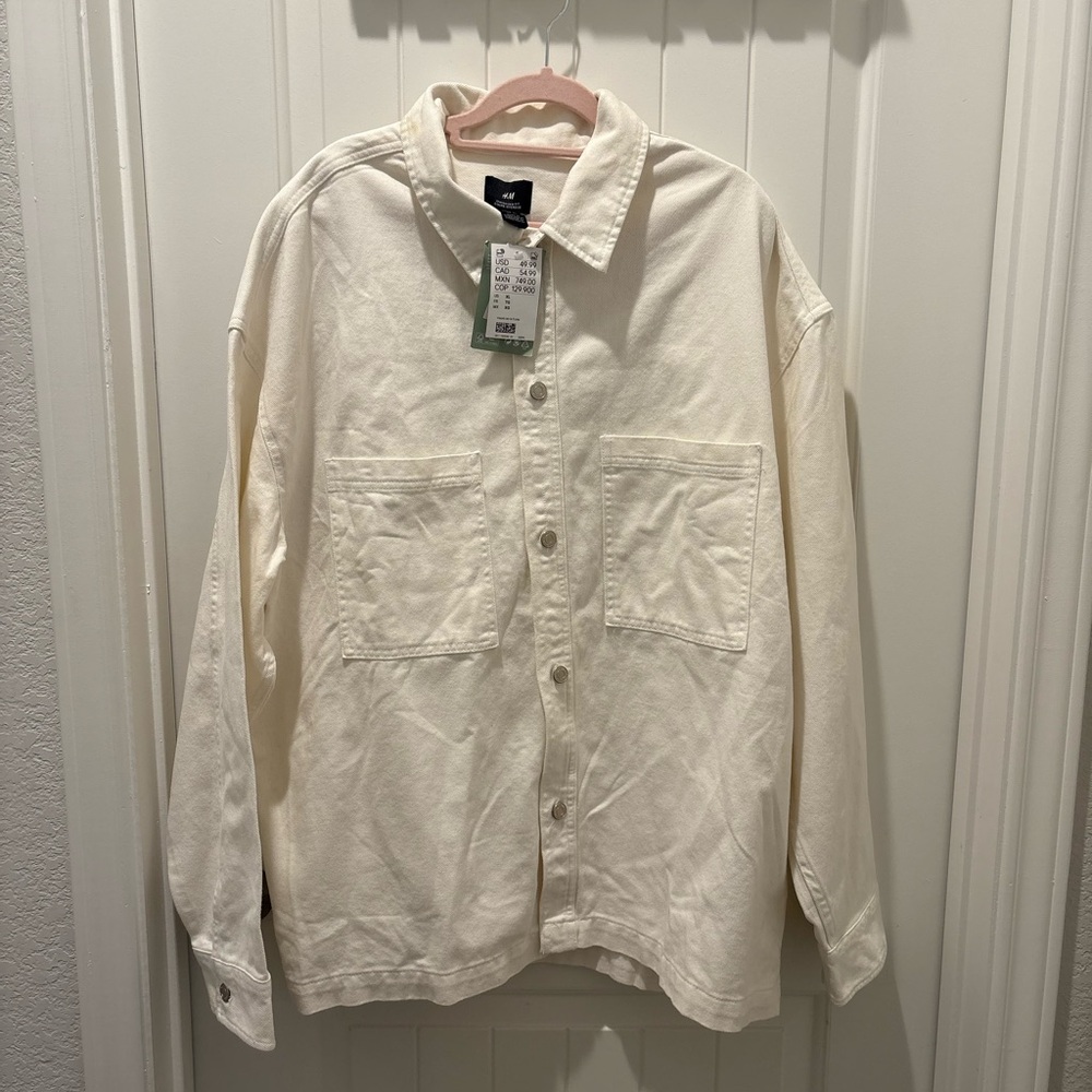 H&M Off-White Collared Shirt